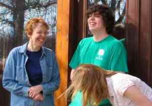 Laughing over a remember-when a family sharing a laugh