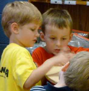 Two pre-schoolers in Bible Adventures