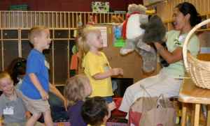 Skyler the Puppet at PreK Bible Buddies