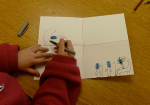 An artist at work in the Art workshop