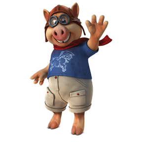 The Bible Buddy for day 2: Orville the flying pig