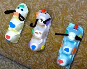 Pre-K Caterpillars created in Crafts