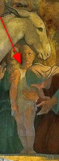 Close up of Christ's Entry into Jerusalem - a painting by Hippolyte