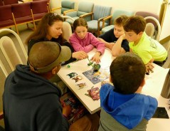 playing a board game