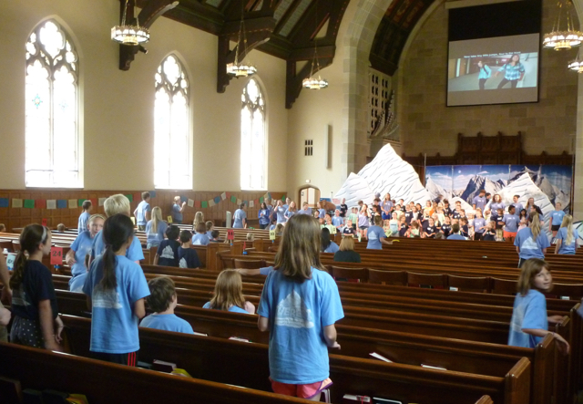 A view from the back of the sanctuary