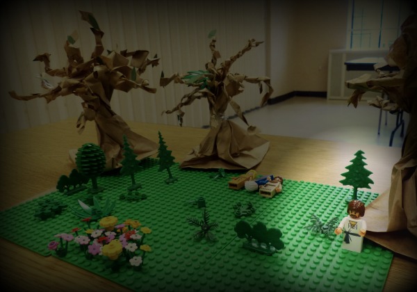 A Lego scene in the Garden of Gethsemane