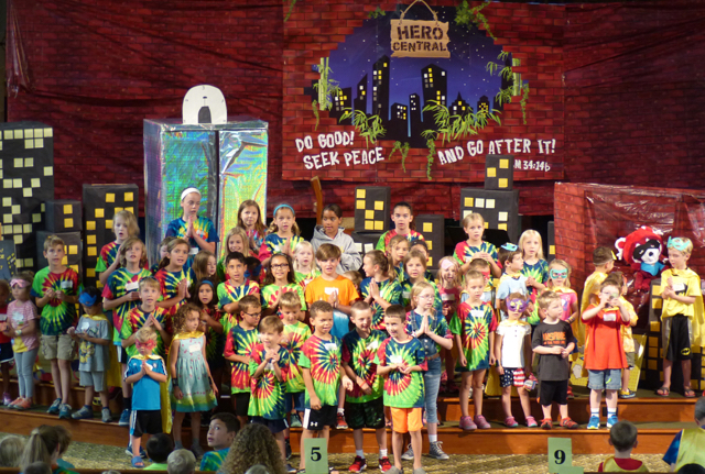 We love gathering up front to help lead the singing!