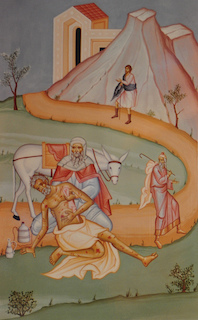 The Parable of The Good Samaritan is depicted in art